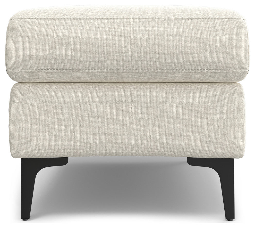 Ava Ottoman in Tightly Woven Performance Fabric , Assembled
