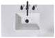 Edolo Engineered Stone Vanity Top, Snow White Apron With White Sink, 36"