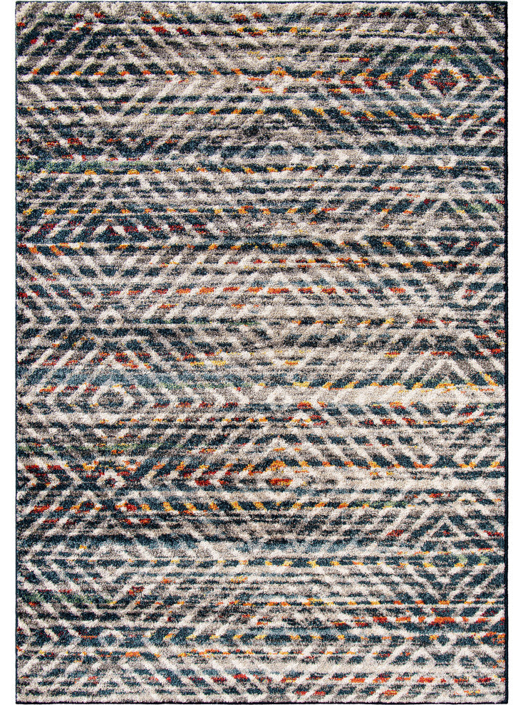 Orian Gemstone Mingled Dark Blue Area Rug 5'3" x 7'6"