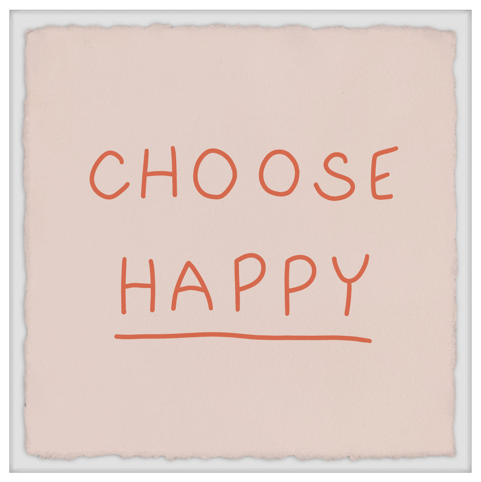 "Choose Happiness" Framed Painting Print, 24x24