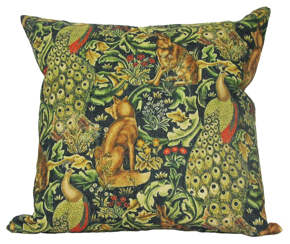 William Morris Bunny Throw Pillow With Insert, 18x18