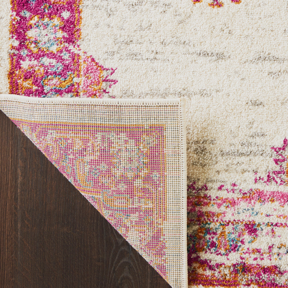 Nourison Passion 12' x 18' Ivory/Fuchsia Bohemian Indoor Area Rug
