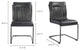 Ansel Dining Chair Onyx Black Leather, Set of 2