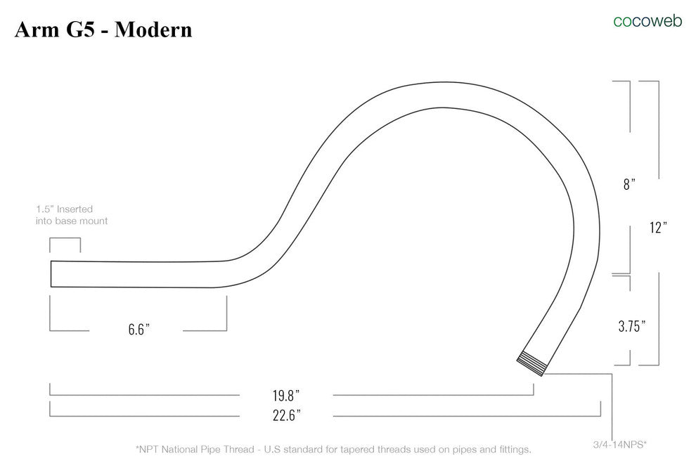 Calla Barn Light With Modern Arm, 18"