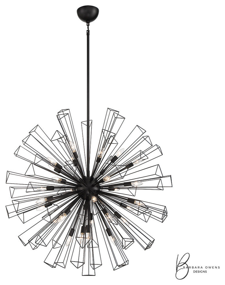 Dendelio 29-Light Chandelier, Black