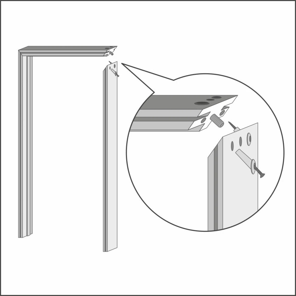 Della Bianco Noble with Concealed Hinges, Tempered Frosted Glass, Solid Core, 30" X 80", Right-Hand