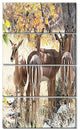 Beautiful Herd of Antelope Gnu, African Canvas Print, 28"x48", 4 Panels