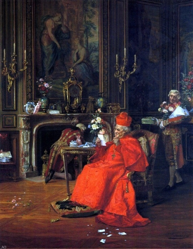 Francois Brunery The Cardinal's Birthday, 21"x28" Wall Decal