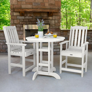 Lehigh 3-Piece Round Counter-Height Dining Set, White