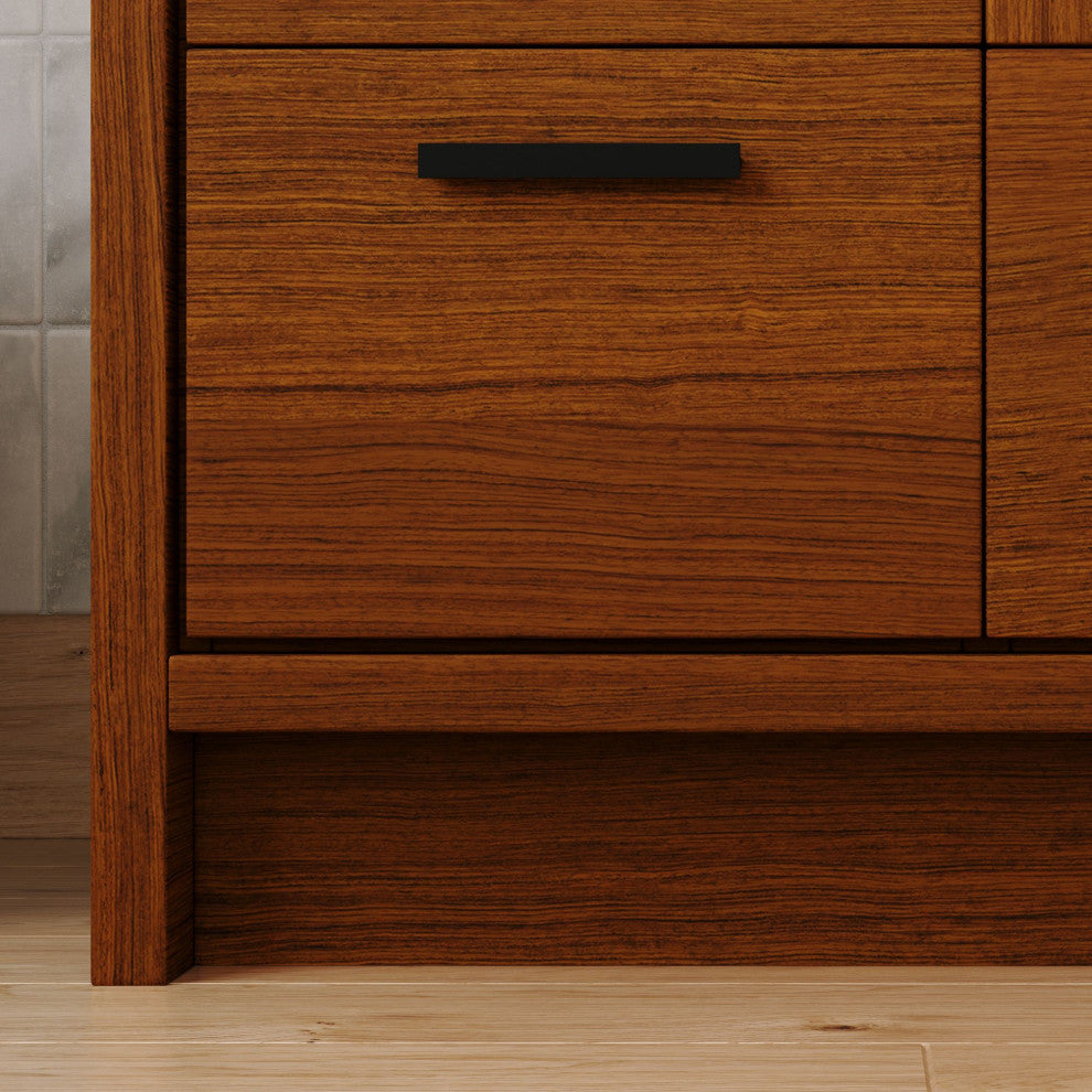 The Sacha Bathroom Vanity, Teak, 48", Single Sink, Freestanding