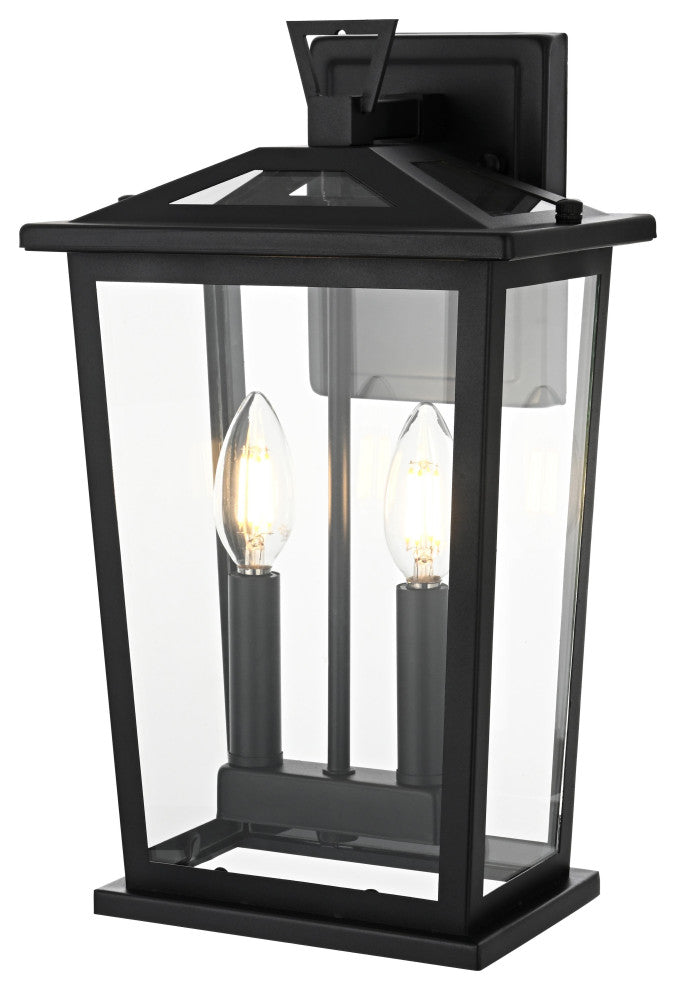 Home Living 8.5" Outdoor Wall Sconce, Black