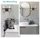 2-Lights farmhouse bathroom vanity Metal bathroom lights over mirror black