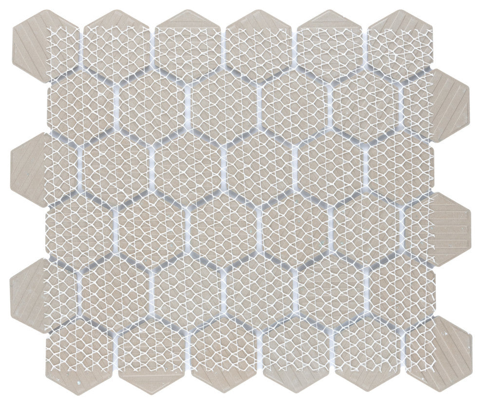 Hudson Due 2" Hex Glossy Black Porcelain Floor and Wall Tile
