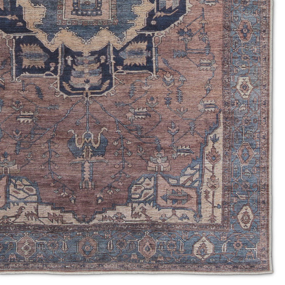 Vibe by Jaipur Living Barrymore Medallion Blue/ Dark Brown Area Rug 7'10"X10'
