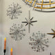 3 Silver Starburst Jeweled Metal Decorative Wall Art Hanging Rhinestone Crystal