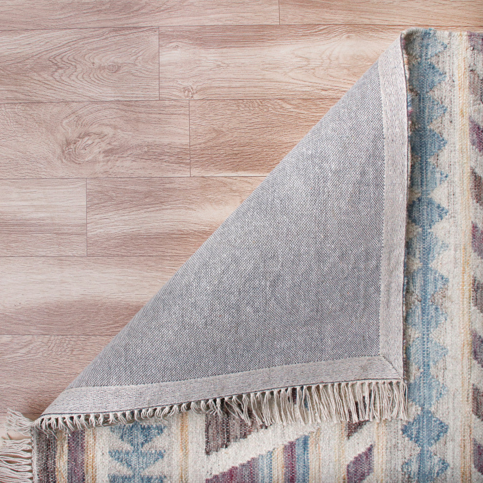 Diamond Dynasty Handwoven Jute and Cotton Dhurrie Area Rug, 2' X 3'