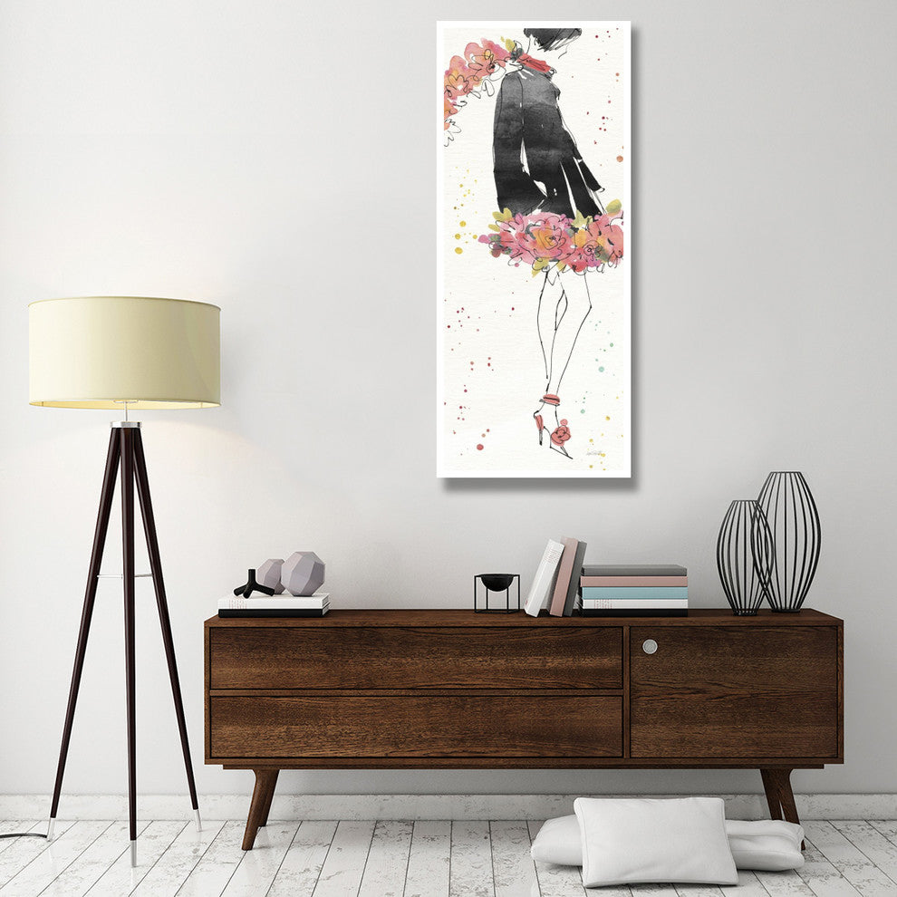 "Floral Fashion IV" Digital Paper Print by Anne Tavoletti, 26"x62"