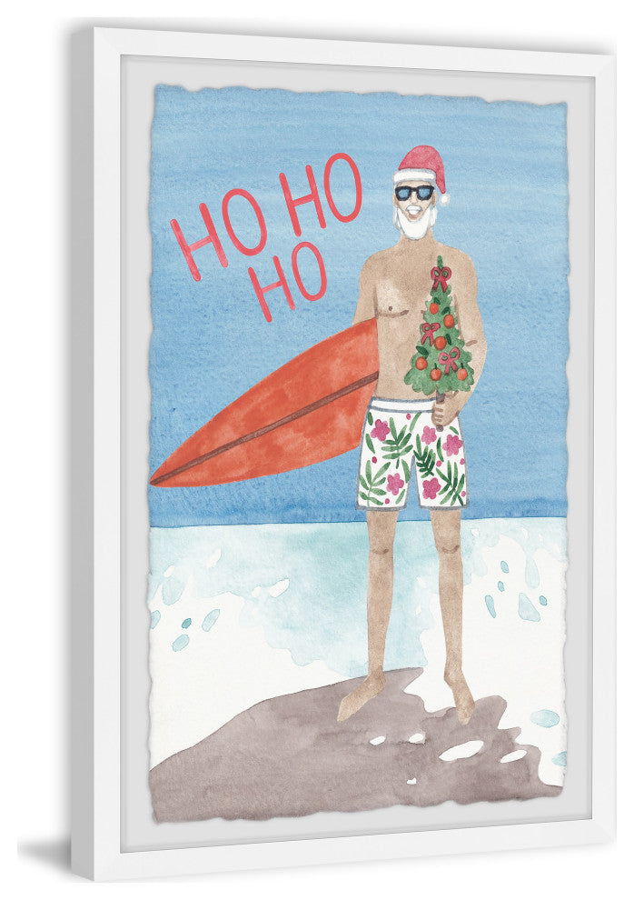 "Surfboard and a Tree" Framed Painting Print, 30x45