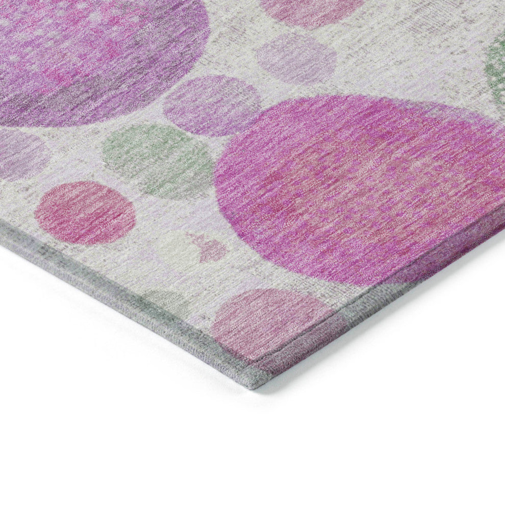 Machine Washable Indoor/Outdoor Chantille ACN1896 Pink 2'3" x 7'6" Runner Rug