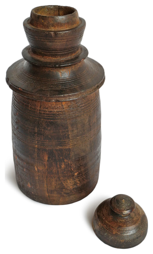 Consigned Wood Nepal Food Jar