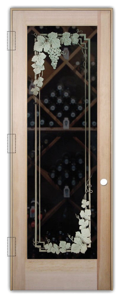 Wine Door - Vineyard Grapes Garland - Douglas Fir (stain grade) - 32" x 96"...