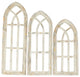 3-Piece Cathedral Farmhouse Wood Window, Set