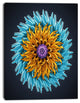 Yellow Blue Abstract 3D Flower, Flowers Canvas Wall Artwork, 12"x20"