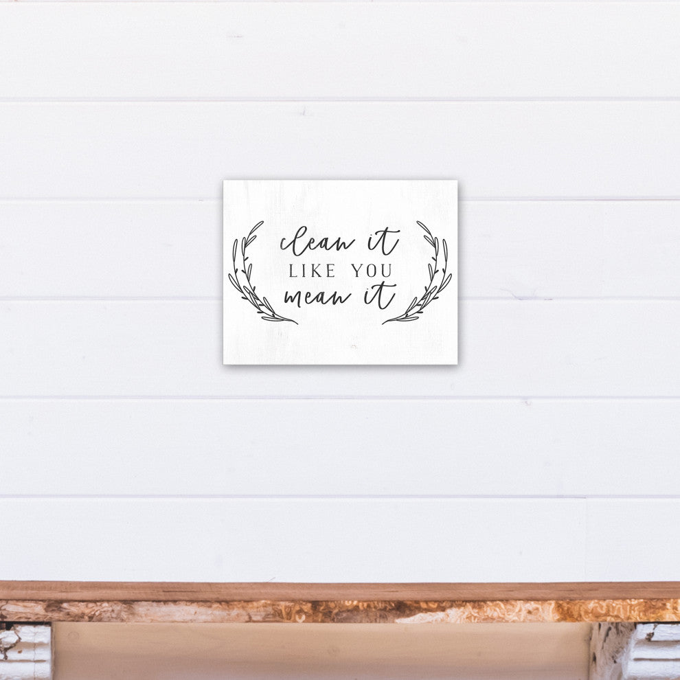 Clean it Like You Mean it 11x14 Canvas Wall Art
