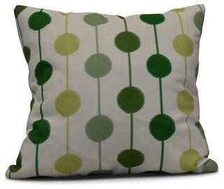 Brady Beads, Stripe Print Pillow, Green, 20"x20"