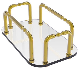 Vanity Top Guest Towel Holder, Polished Brass