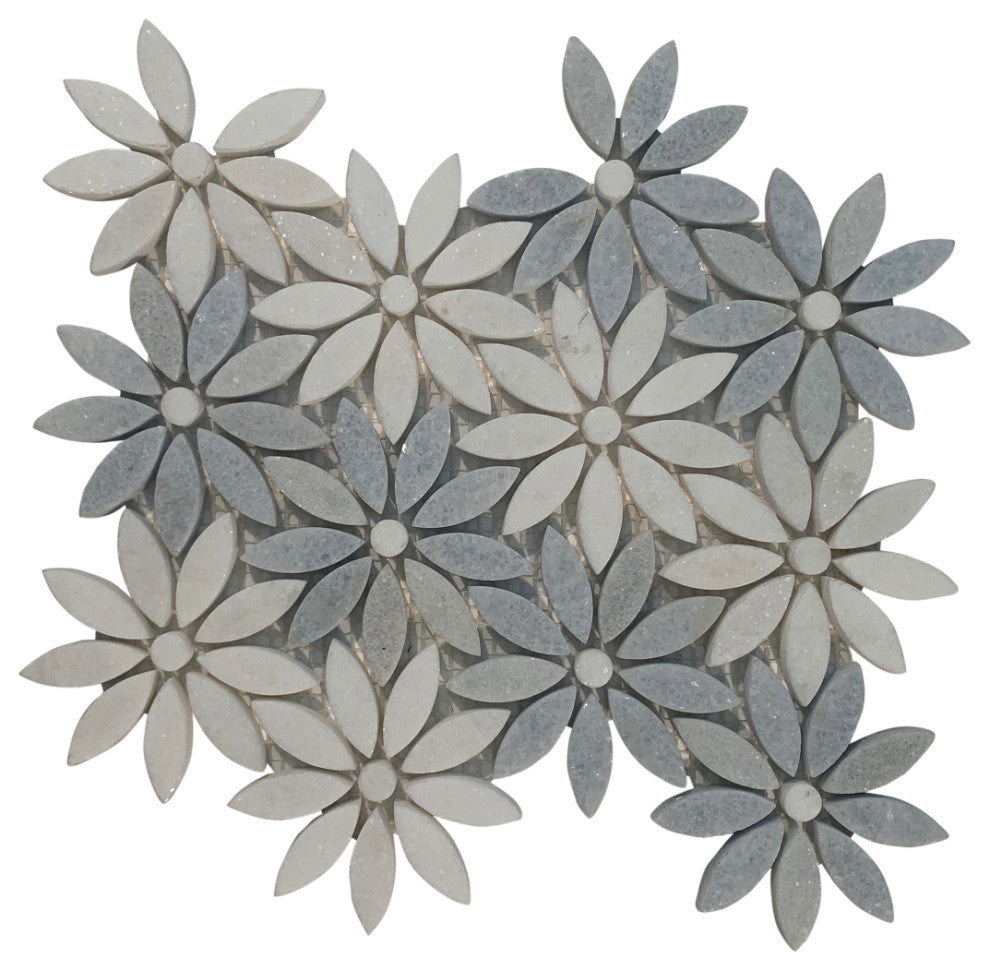 Blue Celeste Marble Mosaic Petlas Polished