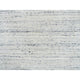 Ivory Plain Modern Striped Design Organic Wool Hand Loomed Runner Rug, 2'6"x12'