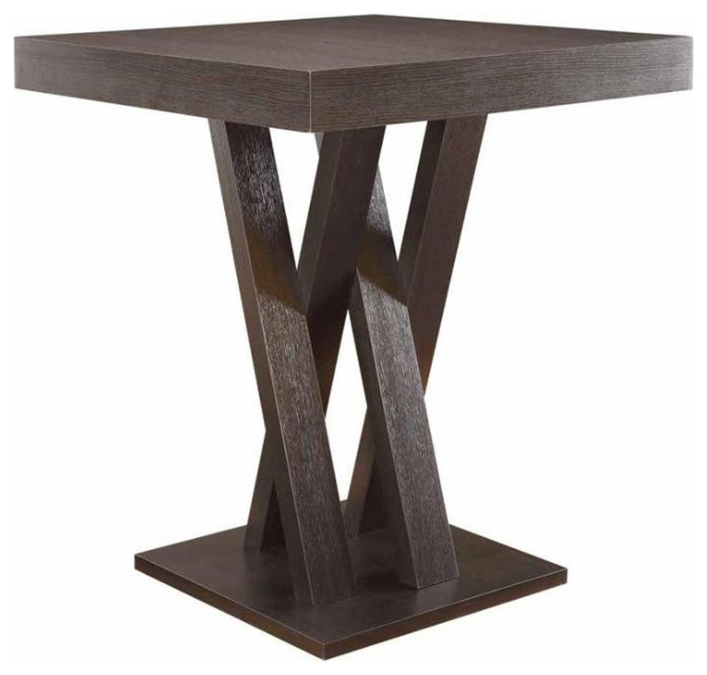 Square Counter Height Table Cappuccino