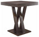 Square Counter Height Table Cappuccino