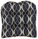 19" U-Shaped Premium Outdoor Tufted Dining Chair Cushions, Set of 2, Duo Indigo