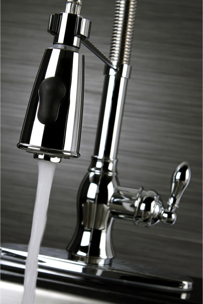 Gourmetier Single-Handle Pre-Rinse Kitchen Faucet, Polished Chrome