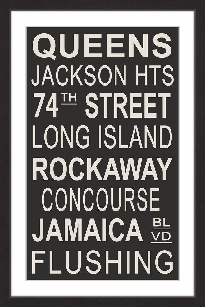 "Long Island Neighborhoods" Framed Painting Print, 16x24
