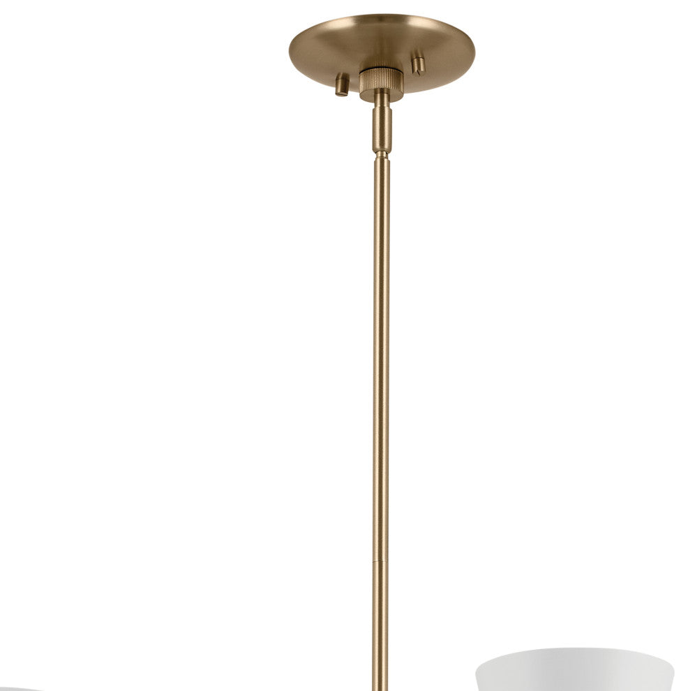 Phix 12 Light Chandelier 1 Tier Medium, Champagne Bronze and White