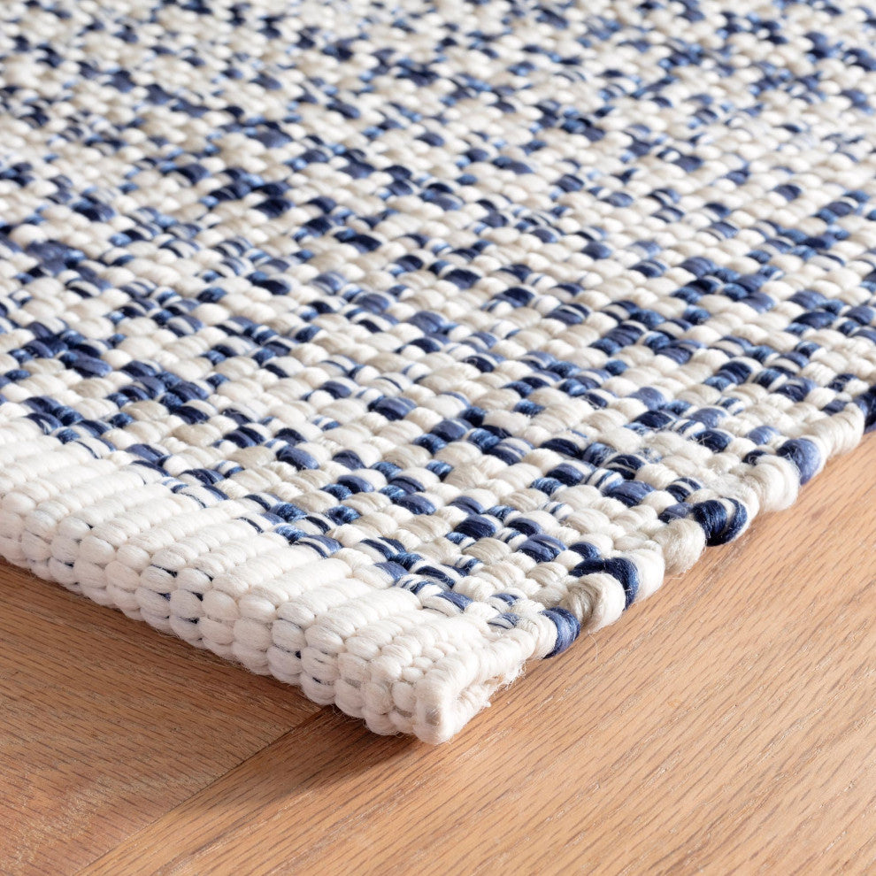 Dash & Albert Journey Blue Handwoven Indoor/Outdoor Rug, Blue, 5' x 8'