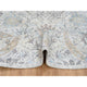 Ivory, Silk With Wool Hand Knotted, Sickle Leaf Design Round Rug, 9'9"x9'9"