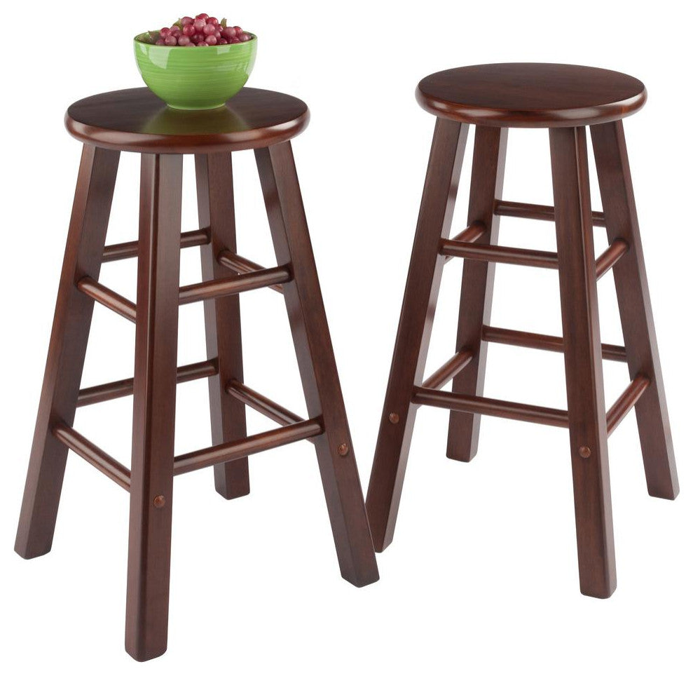 Element Counter Stools, 2-Pc Set, Walnut