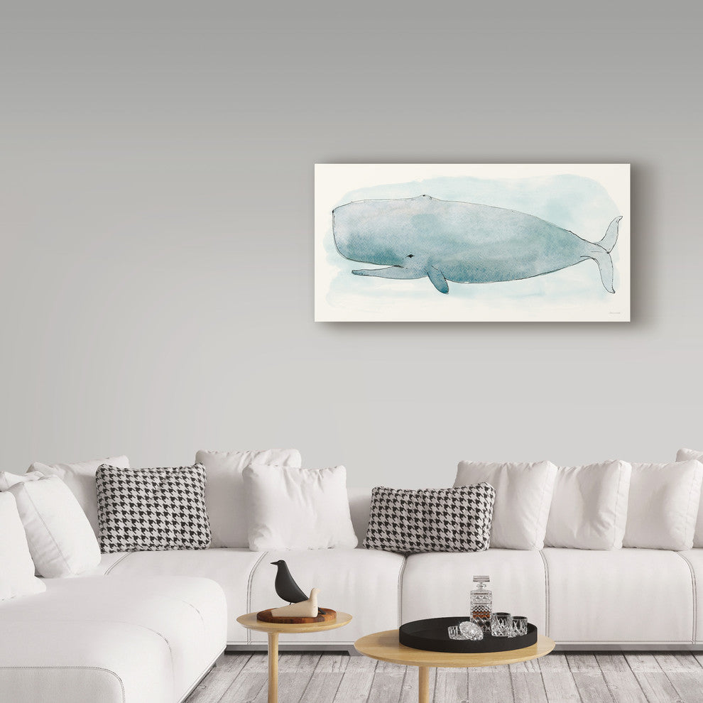 Sara Zieve Miller 'Sea Life V Whale' Canvas Art, 16x32
