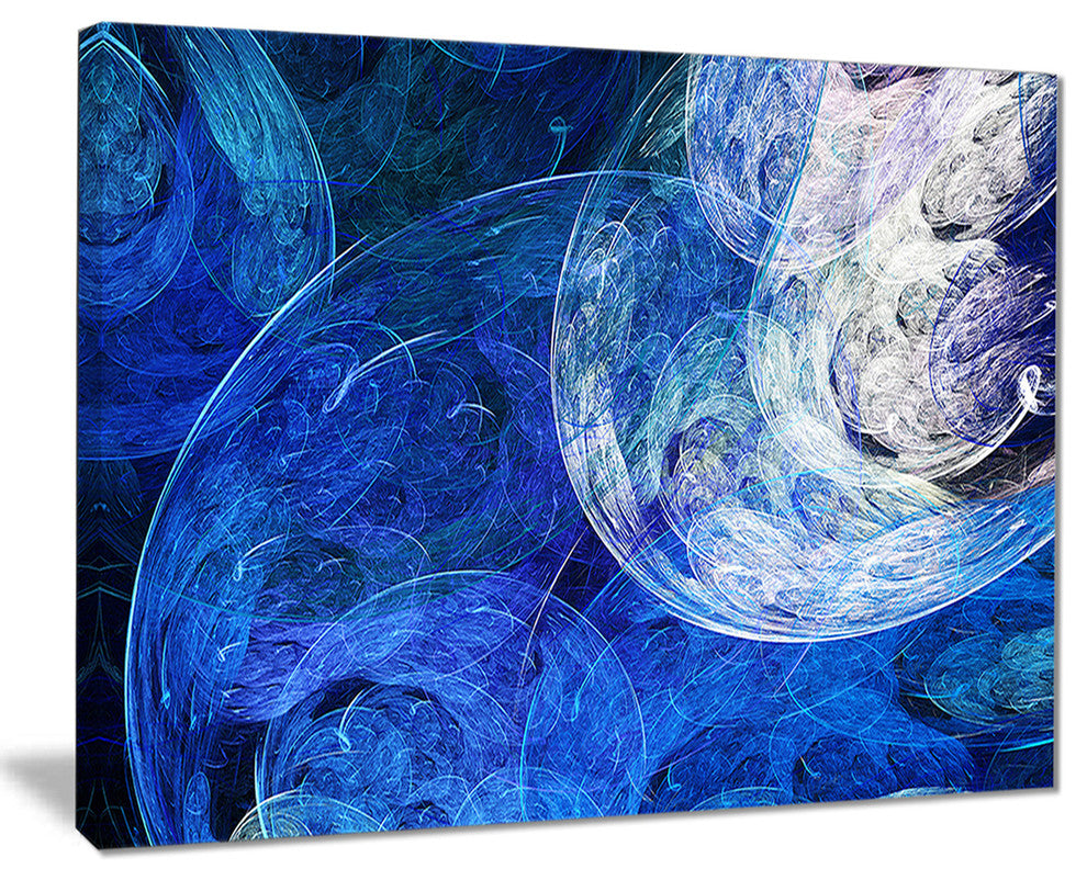 "Blue Swirling Clouds" Abstract Digital Art Canvas Print