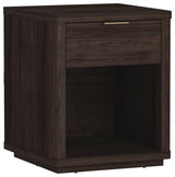 Manhattan Comfort Evelyn Nightstand, Brown, Single