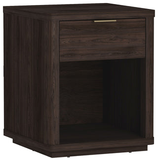 Manhattan Comfort Evelyn Nightstand, Brown, Single
