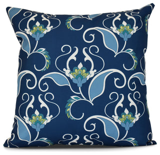 20x20", West Indies, Floral Print Pillow, Blue