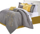 Pink Floral Yellow Comforter Bed In A Bag Set, 12-Piece, King