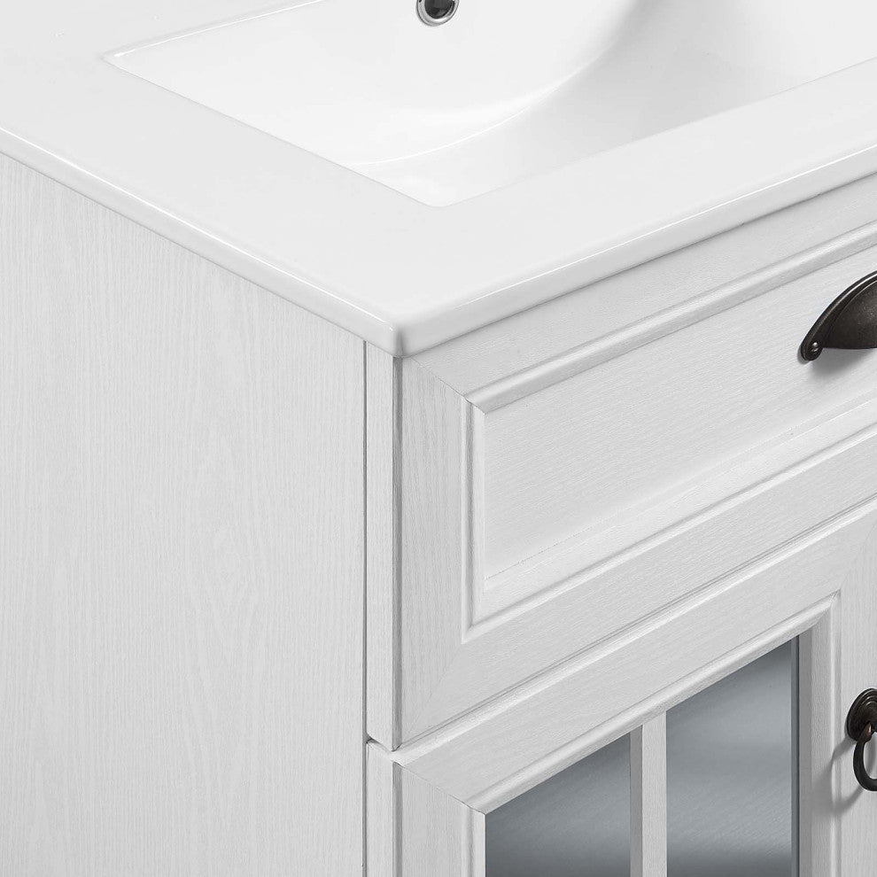 Isle 24" Bathroom Vanity Cabinet White White -5424