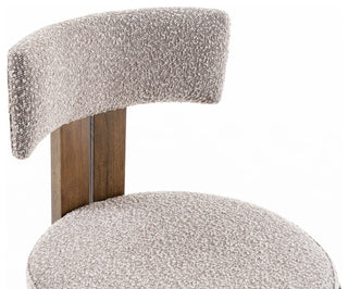 Modrest Sheridan Mid-Century Grey Fabric, Walnut Dining Chair