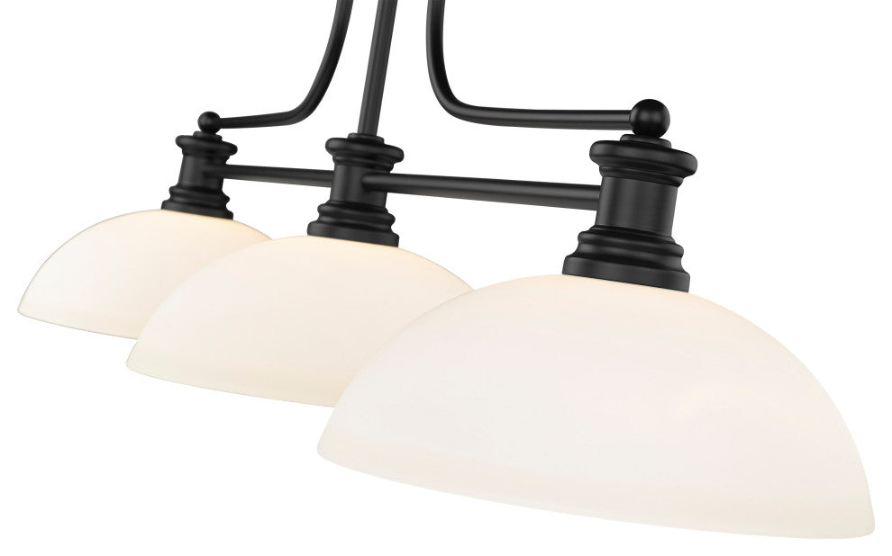 Zlite 725-3MB-DMO14 3-Light Billiard, Matte Opal